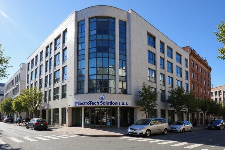 Exterior del edificio de oficinas en Madrid