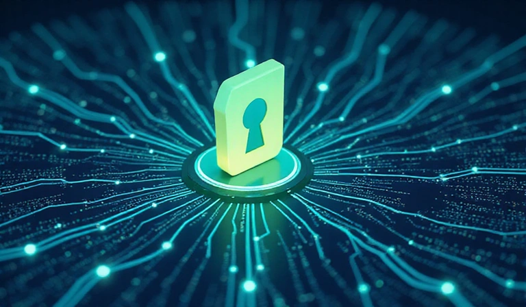 Ilustración de seguridad de datos y privacidad en línea